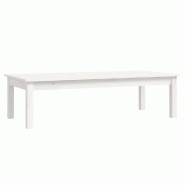 VidaXL Table basse Blanc 110x50x30 cm Bois massif de pin Modèle Cosmo Design - 814235