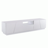 Buffet bas Merax avec 1 tiroir, 4 abattants et 1 compartiment ouvert, meuble TV, meuble TV, commode TV, meuble TV - blanc multi-matériau WF297449450W
