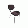 CHAISE EMPILABLE VELOURS NOIR DESIR 9 - RECONDITIONNÉ