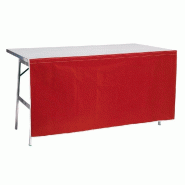 Devant de table rouge - Toile coton imperméable - L.350xH.70cm