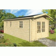 Garage simple bois rick / toit double pente / porte battante / 5 x 3 m