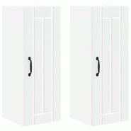 Helloshop26 - Lot de 2 armoires murales de cuisine modernes 30 x 31 x 80 cm rangement pratique style épuré en bois d'ingénierie 02_0054024 - Bois m
