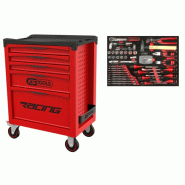 KS TOOLS Servante RACING 5 tiroirs + composition 84 pièces - Boite outils complète et servante - 4042146877463