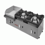 Maiser Cuisinière à gaz 2 feux avec plaque de cuisson 40 chrome dur - CG24KR