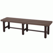 Mendler Banc de jardin en aluminium HWC-K60, Banc de parc Banc de balcon, résistant aux intempéries WPC 150cm, brun - marron métal 94664