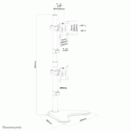 Neomounts FPMA-D550DDVBLACK Support d'écran à  poser 10-32" - installation verticale