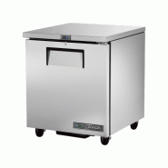 Réfrigérateur comptoir bas sur roulette - 1 porte battante pleine True TUC-27-HC
