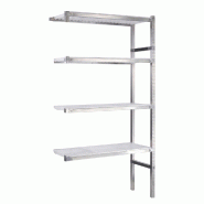 Rayonnage inox l.1200 x p.500 - blanc - élément suivant - storinox - 1905723