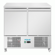Saladette réfrigérée inox - 2 portes - série U - Polar - UA089