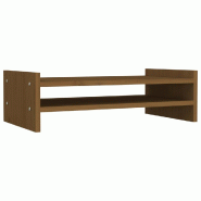 Support de moniteur marron miel 50 x 27 x 15 cm bois de pin solide 02_0004451 - marron Bois massif 3000200388745
