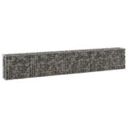 Vidaxl mur en gabion avec couvercles acier galvanisé 300x30x50 cm 147820