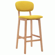 VidaXL Tabourets de bar lot de 2 jaune moutarde tissu Modèle Atlas Terrasse Plus - 289374