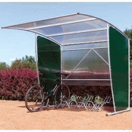 Abri vélo semi-ouvert / structure en acier / pour 6 vélos