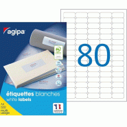 Apli 8000 étiquettes blanches multi-usage, format 35,6 x 16,9 mm (100 feuilles A4 / cdt) - 3270241021639