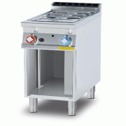 Bain-marie à gaz sur compartiment ouvert. GN 1/1 + GN 1/3 cuve. Dimensions 40x90 h90 cm. Modèle BM-94G - 2025