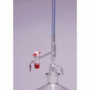 Burette de pellet bande schellbach classe as pyrex