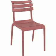 Chaise empilable pour l'extérieur Sorgues en polypropylène marsala