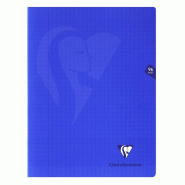 Clairefontaine Lot de 10 Cahier Mimesys 24x32, 96p./48 feuilles 90 g/m² piquées, coloris bleu marine, Séyès - 3329683223610