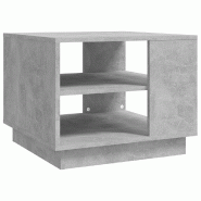 Décoshop26 - Table basse avec étagères design intemporel 55 x 55 x 43 cm bois d'ingénierie gris DEC039311 - gris Bois massif 3000264318443