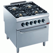 Diamond - Fourneau gaz 4 feux vifs, four électrique GN 2/1- - réf. G22/4BFE8-230/3--N - gris AKS-G22/4BFE8-230/3--N