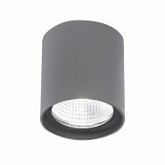 Downlight Plafonnier Rond Gris Kuba 20W Led 3000K Ip65 - Plafonnier Extérieur En Aluminium Haute Résistance - Rossini Illuminazione - gris KUB001GR