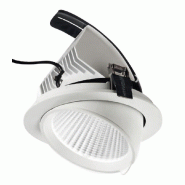 Gea Luce Spot Encastrable Gfa Orientable 40W 3200Lm 3000K Cree Led - Blanc Mat, Structure En Aluminium, Installation Intérieure - Gealuce - blanc GFA