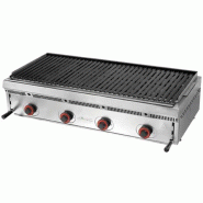 Grill pierre de lave à gaz avec grille acier bruni | Mainho -_0