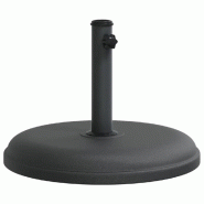 Helloshop26 - Base de parasol ronde adaptable 44,5 x 31,5 cm poids lourd facile à installer ambiance extérieure en plastique noir 02_0047468 - noir