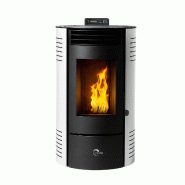 Poêle à granulés étanche Azora 11,6 kW Blanc Sannover - blanc acier 3760401213542 Poêle à granulés étanche Azora 11,6 kW Blanc Sannover - blanc acier 3760401213542