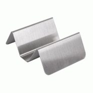 Rack pour 1/2 tacos inox 10x8x3,5cm argent - par 12