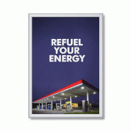 SHOWDOWN Displays Exposiciónate Cadre Clic-Clac Design Compasso® A0 Coins En Onglet 37 mm KRA0G37 - argenté aluminium KRA0G37