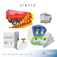 Etiquette adhésive vinyle, haute durabilité, imprimée en sérigraphie ou impression numérique uv