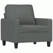 VidaXL Fauteuil Gris foncé 60 cm Tissu Modèle Uvelionne - Matériau naturel 359148