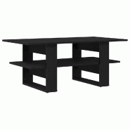 VidaXL Table basse Chêne noir 102 x 55 x 42 cm Bois d'ingénierie Modèle Zenithal Plus - 862432