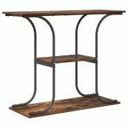 VidaXL Table console Chêne fumé 101 x 35 x 80,5 cm Bois d'ingénierie Modèle Aero Prime - 868471