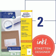 Avery Zweckform 400 étiquettes multi-usages blanches, format 210 x 148 mm (200 feuilles A4 / cdt) - blanc 3655-200