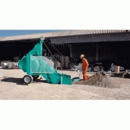 Bétonnière à chargeur hydraulique bio 400 à tambour horizontal imer