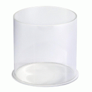 Bac de présentation rond en PMMA - Ø16xH15cm - Transparent - Épaisseur 3mm