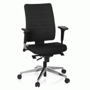 Chaise de bureau / siège tournant PRO-TEC 350 tissu noir hjh OFFICE - noir polyester 608814
