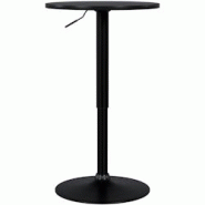 CLP Table haut Xanten Noir / Noir/Ø 52 cm - noir Bois manufacturé 326964