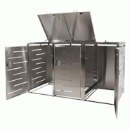 Décoshop26 - Abri poubelles en 3 parties verrouillable 117x197x80 cm acier inoxydable 04_0006553 - 3000261820147 Décoshop26 - Abri poubelles en 3 parties verrouillable 117x197x80 cm acier inoxydable 04_0006553 - 3000261820147