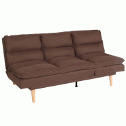 Décoshop26 - Canapé convertible 180 cm en tissu marron fonction lit 180x110 cm dossier réglable style moderne 04_0010154 - marron 3000267882415