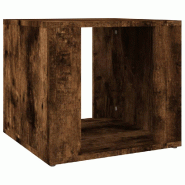 Décoshop26 - Table de chevet table d'appoint avec compartiment de rangement 41 x 40 x 36 cm bois d'ingénierie marron DEC033646 - marron 3000259646377