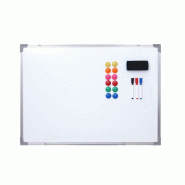 Décoshop26 - Tableau blanc magnétique mémo panneau d'affichage accessoires inclus 60x45cm 04_0005119 - blanc 3000595632690
