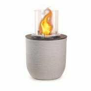 Divina Fire Brasero de jardin cheminée au bioéthanol pour intérieur et extérieur RAFFAELLO Corda Beige d.35 x h55 - beige 8056157806202