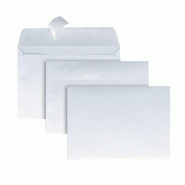 Enveloppe adhésive blanche 162x114 mm - 80g - Carton de 500