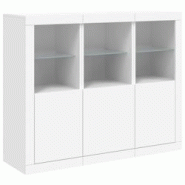 Helloshop26 - Buffet bahut commode armoire meuble de rangement organisateur cuisine salle de séjour salon avec lumières LED 3 pcs 02_0037198 - 30002 Helloshop26 - Buffet bahut commode armoire meuble de rangement organisateur cuisine salle de séjour salon avec lumières LED 3 pcs 02_0037198 - 30002