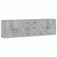Helloshop26 - Buffet bahut commode armoire meuble de rangement organisateur cuisine salle de séjour salons 3 pcs bois d'ingénierie 02_0037128 - 3000 Helloshop26 - Buffet bahut commode armoire meuble de rangement organisateur cuisine salle de séjour salons 3 pcs bois d'ingénierie 02_0037128 - 3000