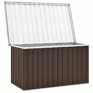 Helloshop26 - Coffre boîte meuble de jardin rangement 149 x 99 x 93 cm marron 02_0013098 - marron acier 3000714582721