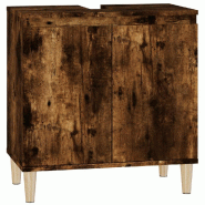 Helloshop26 - Meuble d'évier 58 x 33 x 60 cm bois d'ingénierie marron 02_0006818 - marron 3000370324635